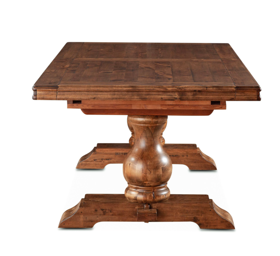 Lily Mid-Century Solid Wood Extension Table 84"- 128"