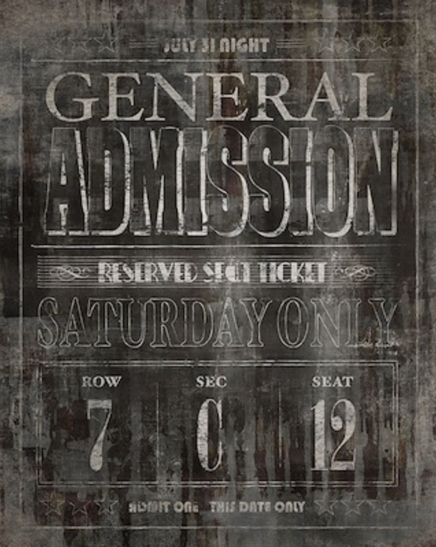 General Admission I vintage