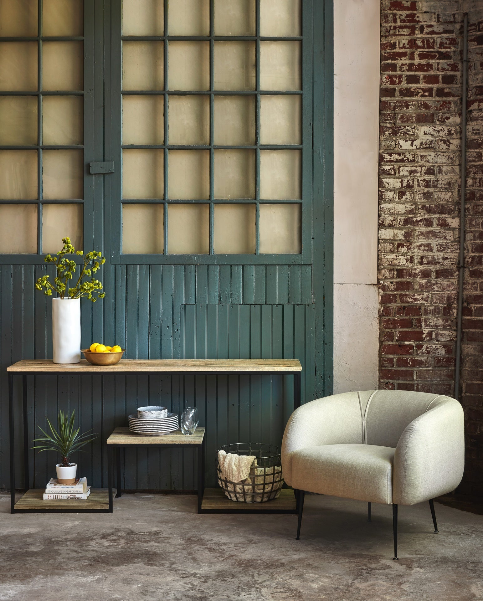 Sepli Charcoal Boucle Accent Chair by Urbia