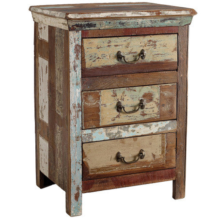Shabby Chic 3 Drawer Side Table