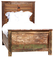 Vintage Shabby Chic Twin Size Panel Bed Frame