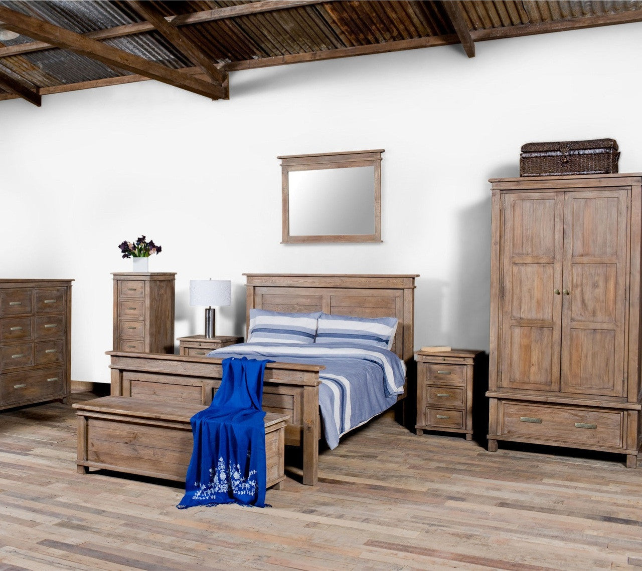 Sierra Reclaimed Wood Queen Size Platform Bed Frames