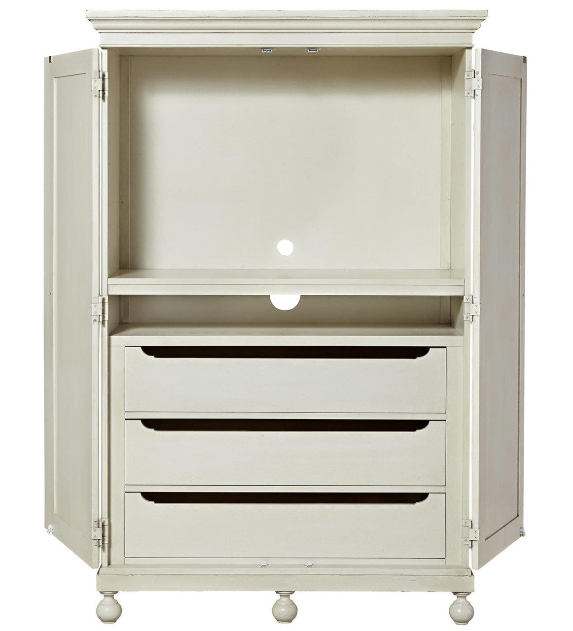 Sojourn French Country White Bedroom Armoire Wardrobe Cabinet