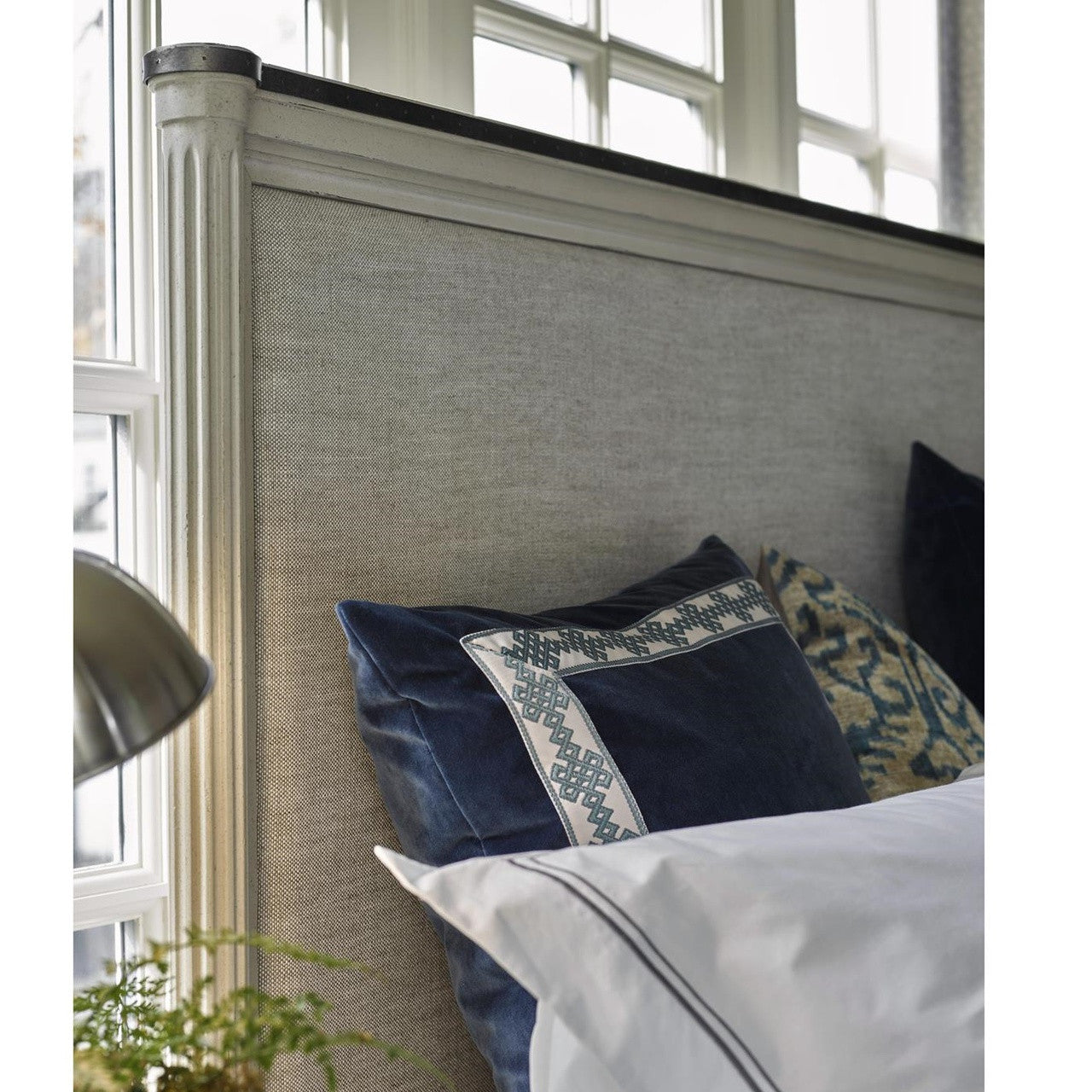 Sojourn French Upholstered Queen Size Panel Bed Frame