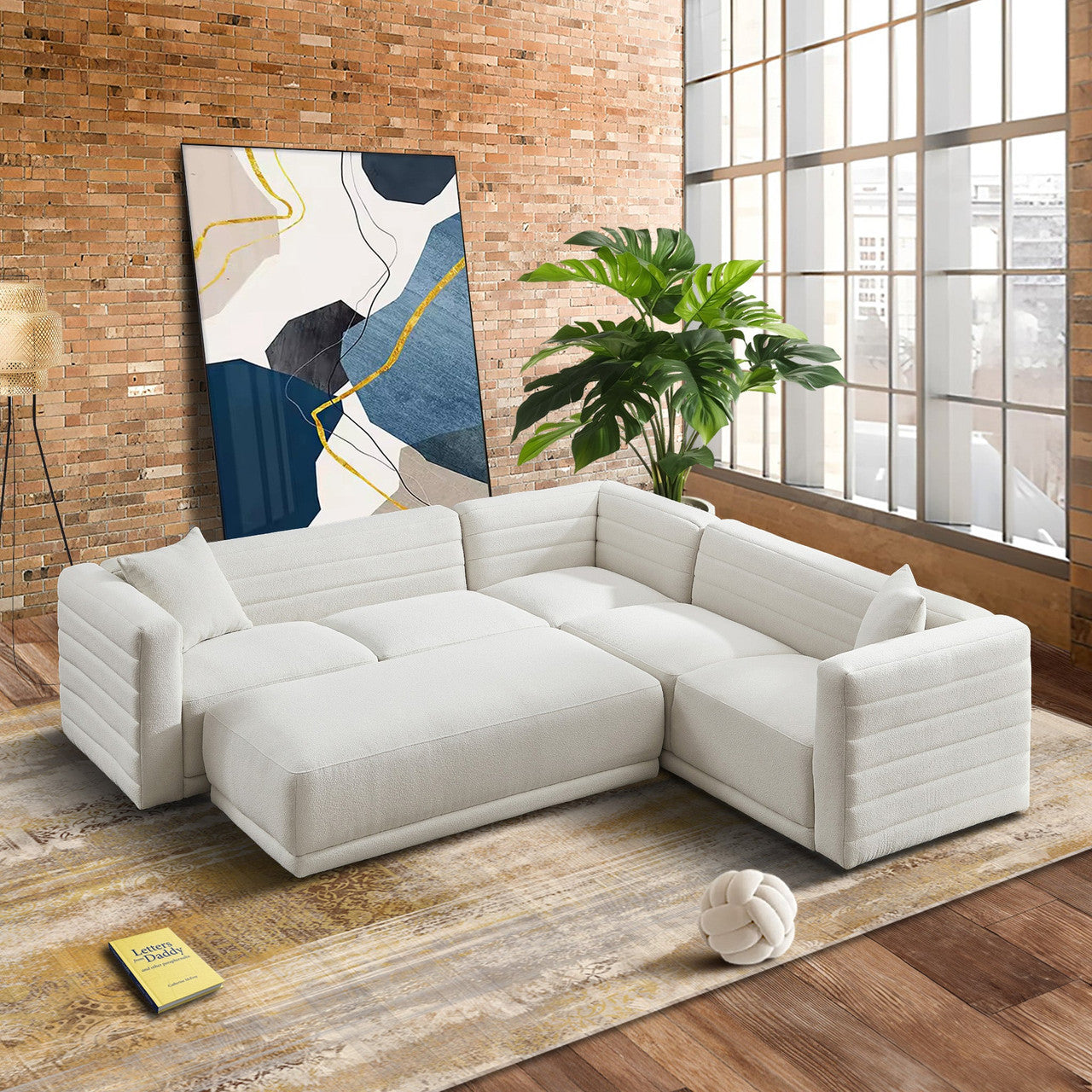 Solo Modular Corner Sectional  Sofa - Cream