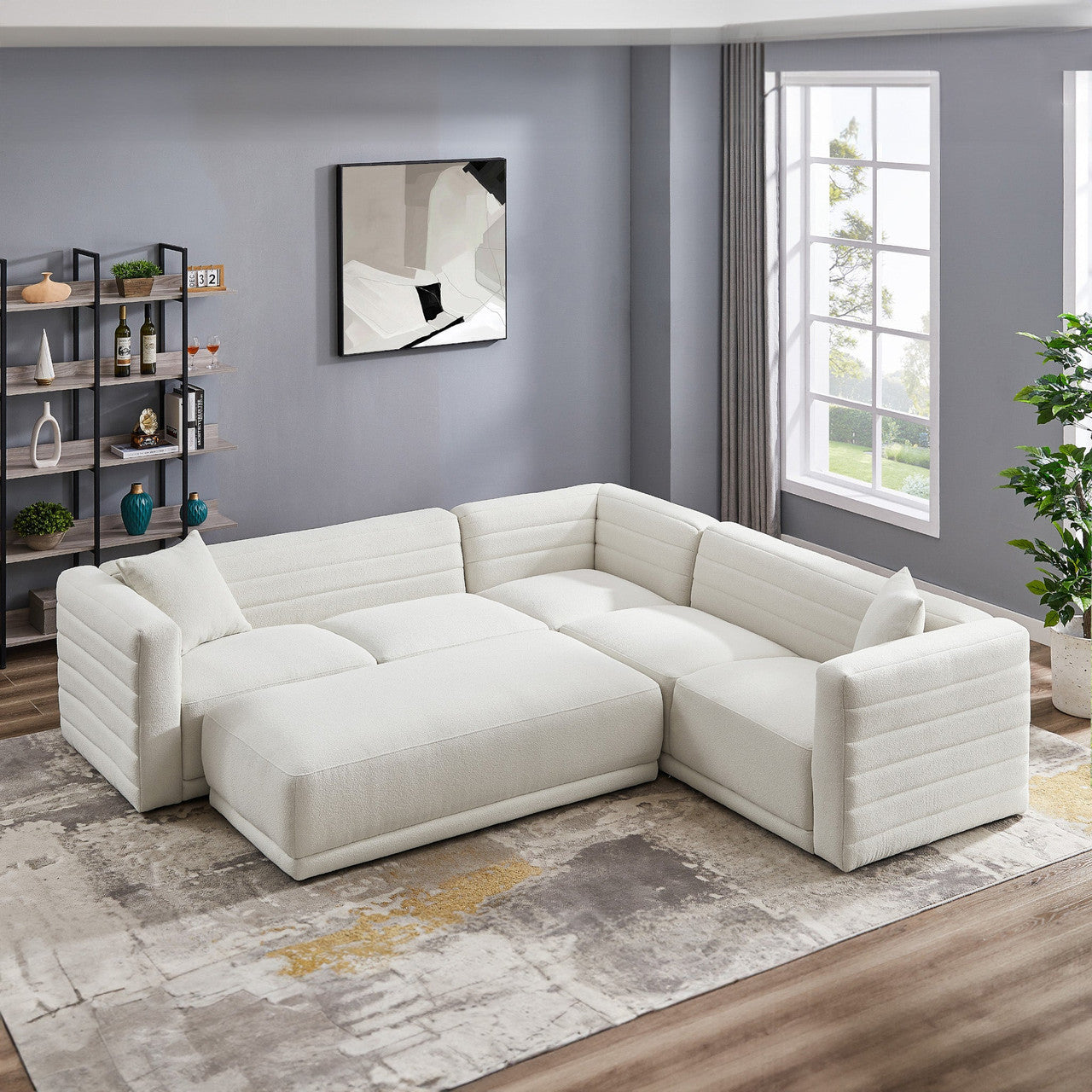 Solo Modular Corner Sectional  Sofa - Cream
