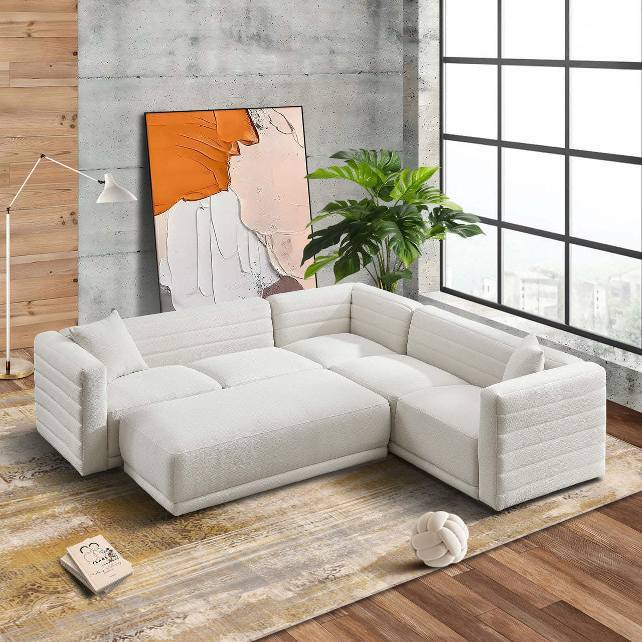 Solo Modular Corner Sectional  Sofa - Cream