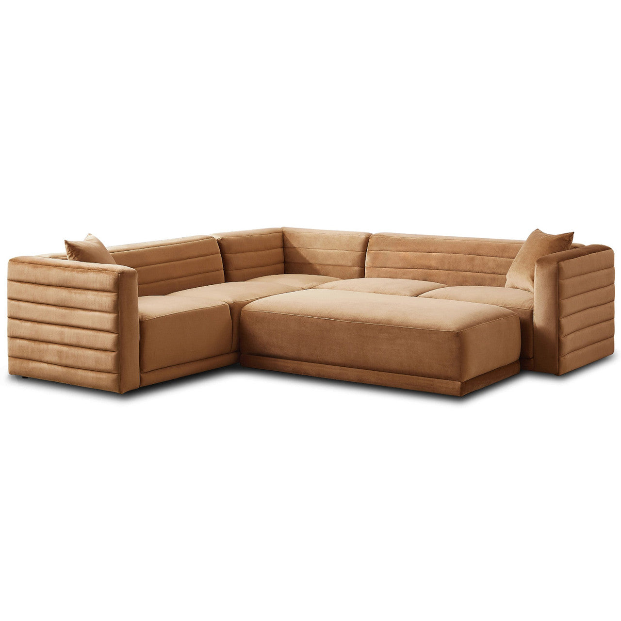 Solo Modular Corner Sectional  Sofa - Cognac
