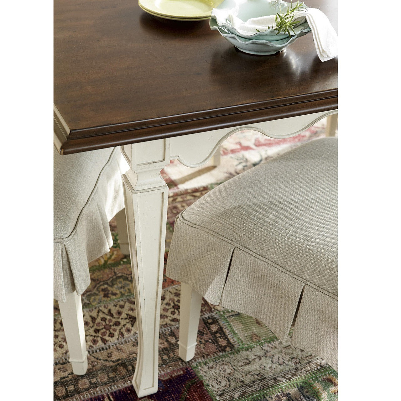 Sonoma Vintage White Extendable Kitchen Table