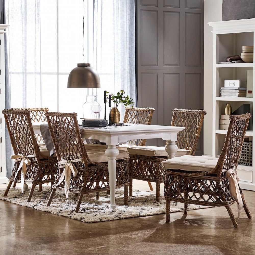 Alina Coastal Rattan Dining Side Chair