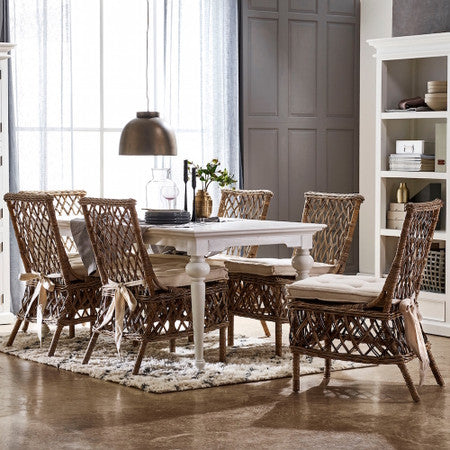 Alina Coastal Rattan Dining Side Chair