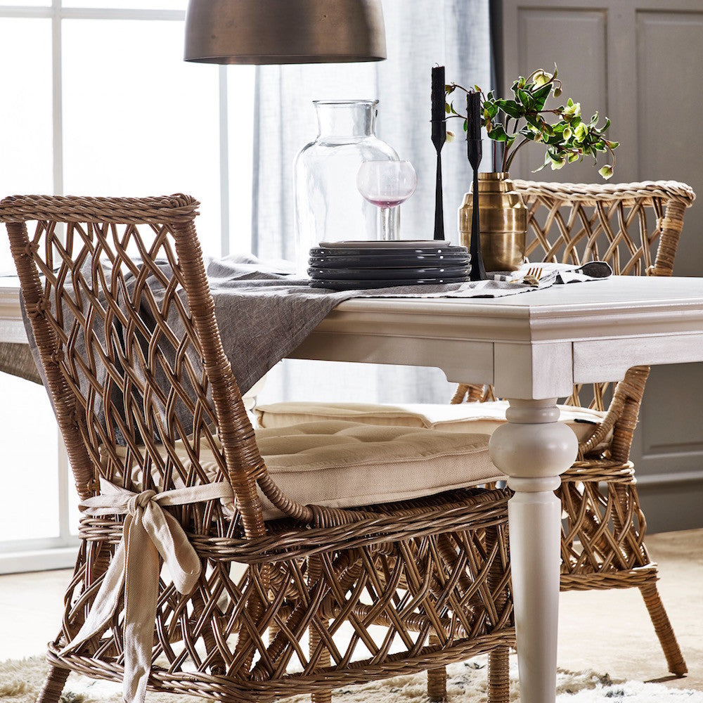 Alina Coastal Rattan Dining Side Chair