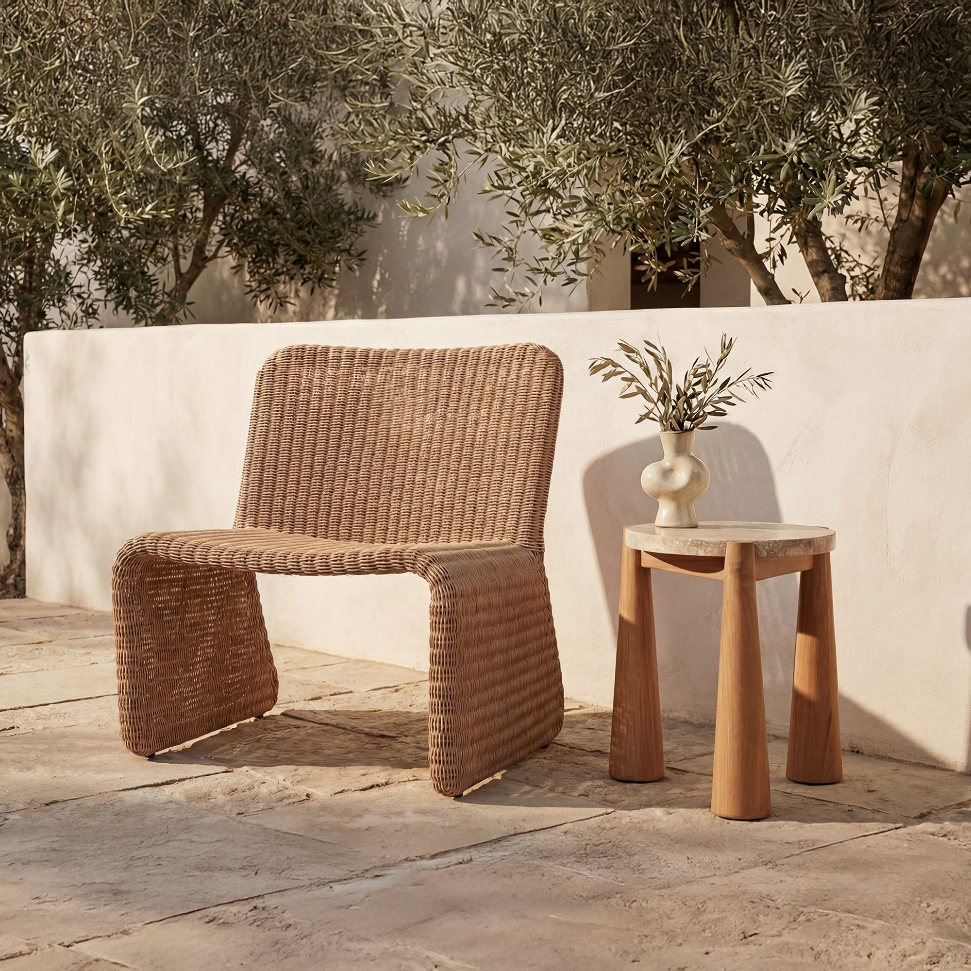 Pax Outdoor Side Table Natural by Moe's Home Collection - view 2
