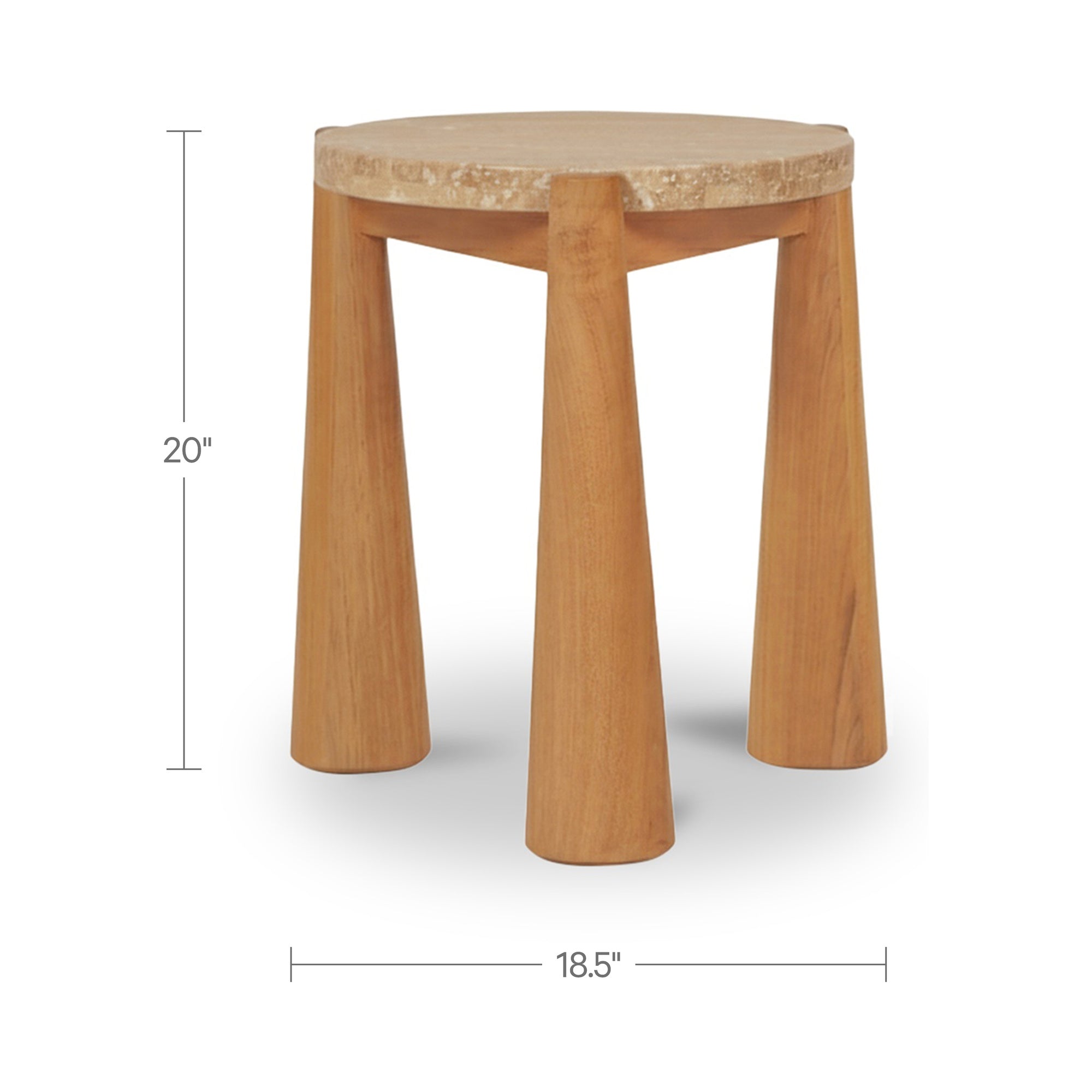Pax Outdoor Side Table Natural by Moe's Home Collection - view 3