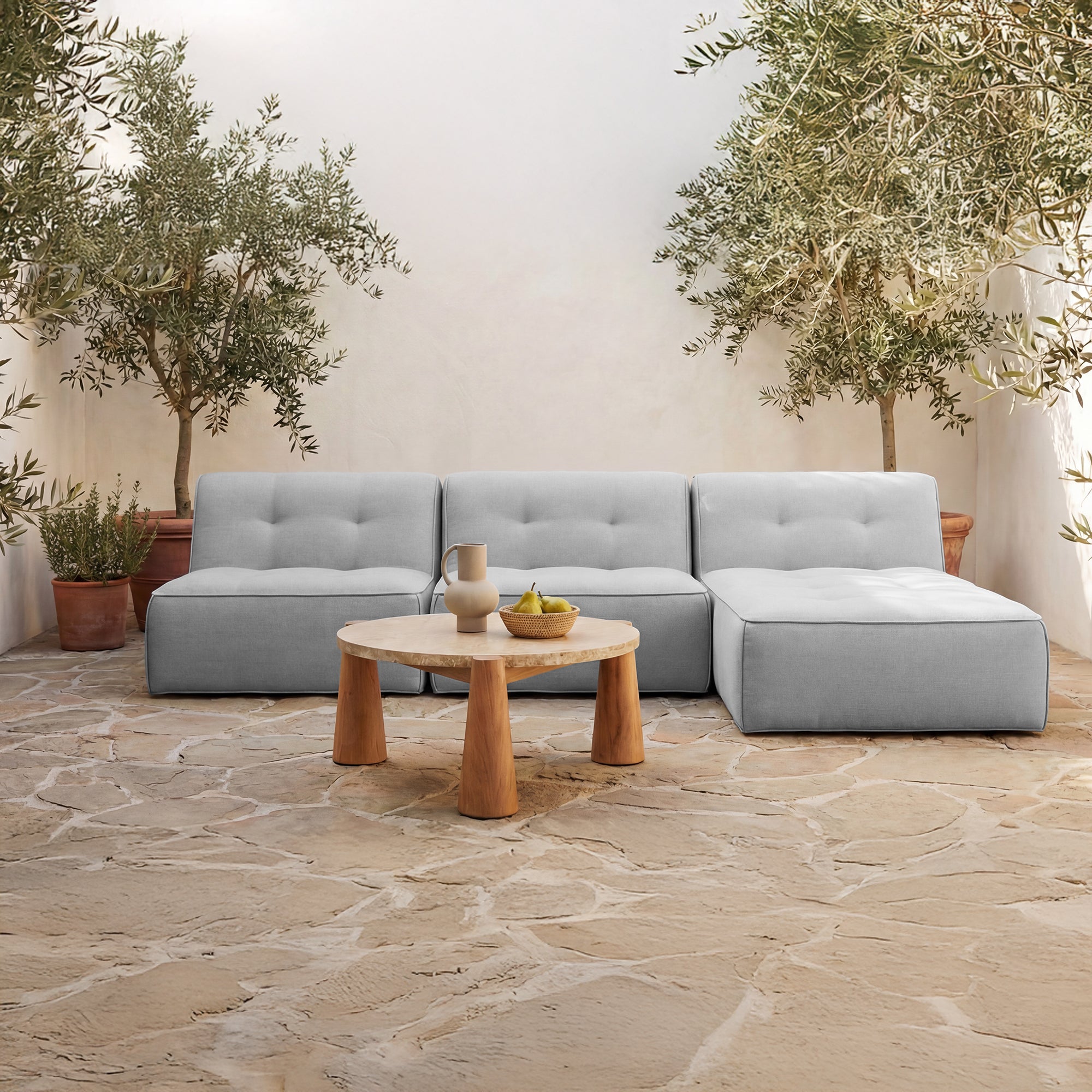 Pax Outdoor Coffee Table Natural by Moe's Home Collection - view 2