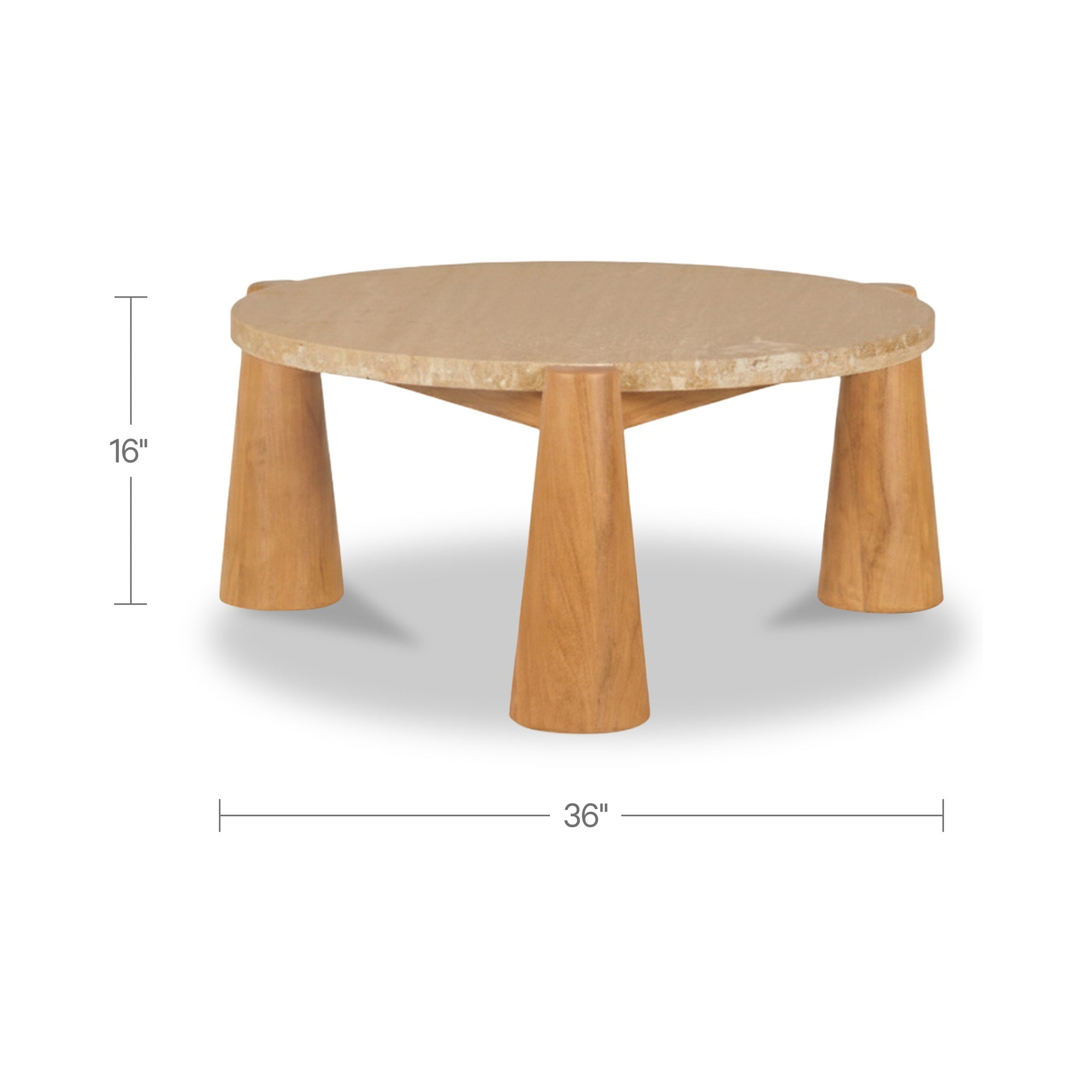 Pax Outdoor Coffee Table Natural by Moe's Home Collection - view 3