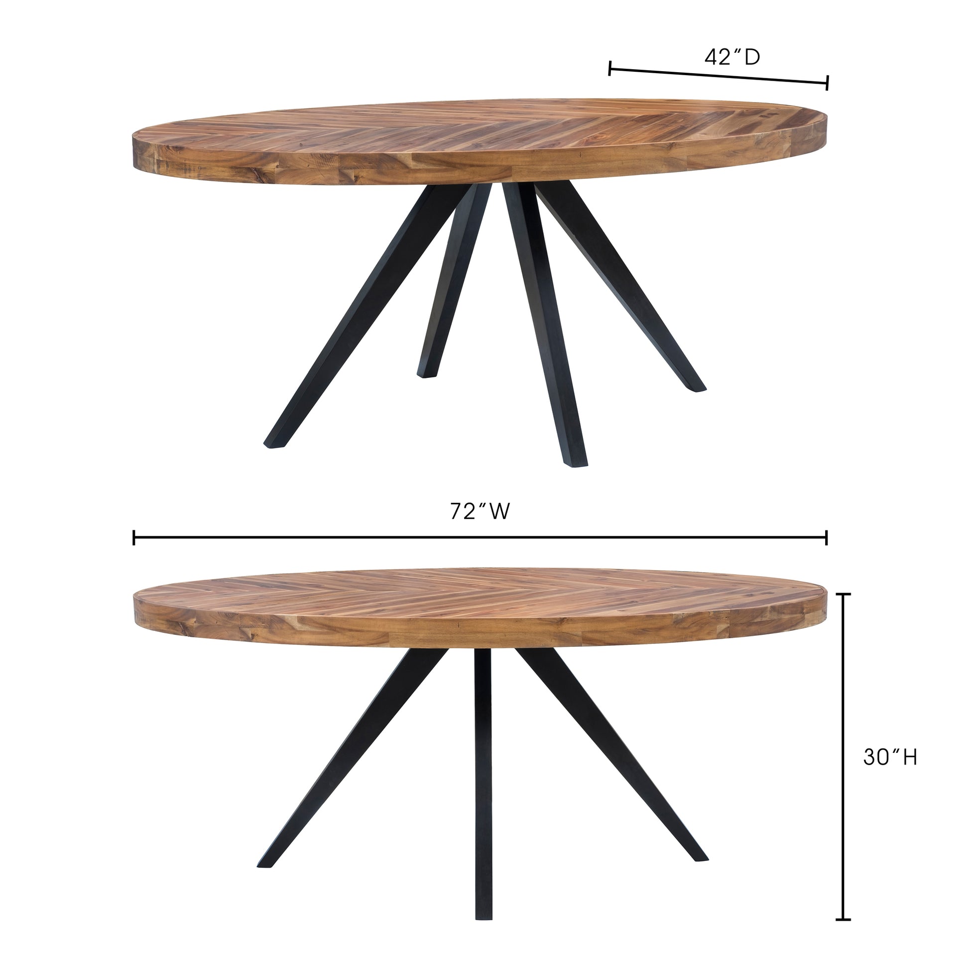 Parq Oval Dining Table Amber by Moe's Home Collection - view 18