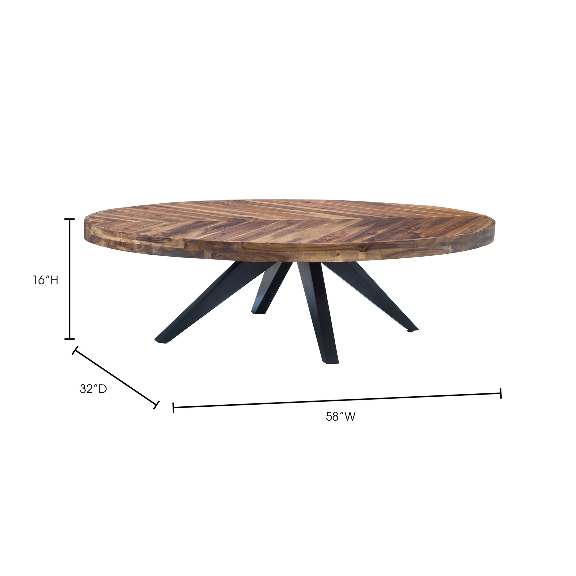 Parq Oval Coffee Table Amber by Moe's Home Collection - view 17