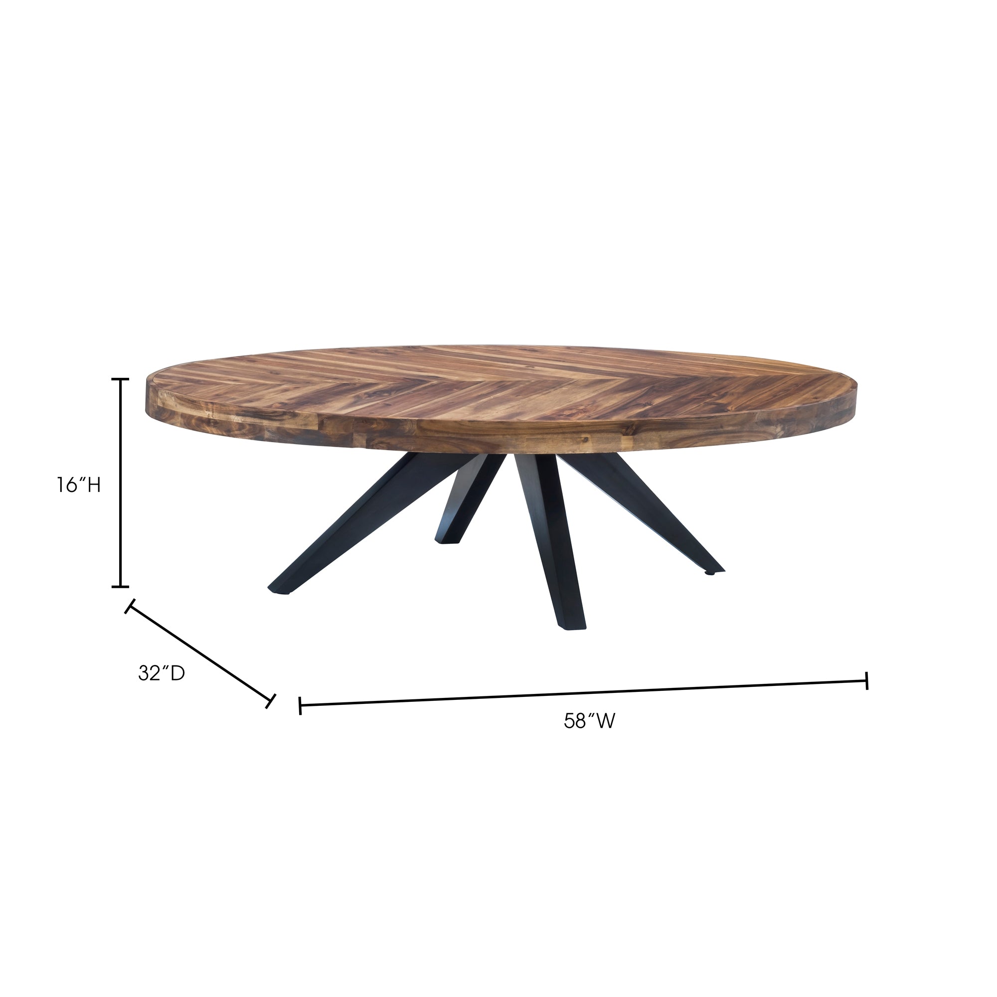 Parq Oval Coffee Table Amber by Moe's Home Collection - view 17