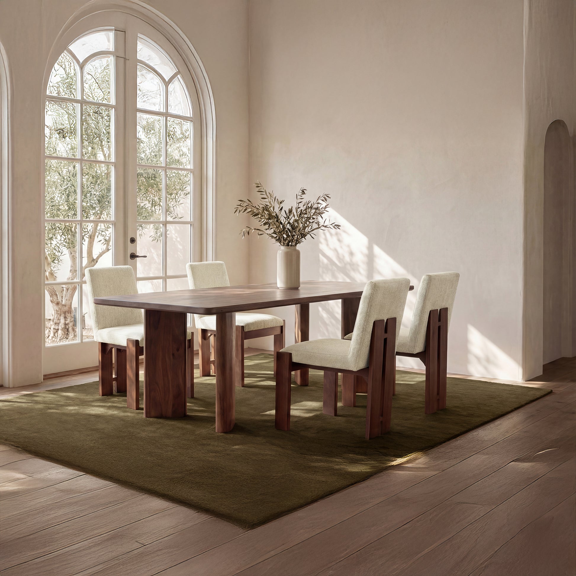 Mia Dining Chair Beige-Set of Two by Moe's Home Collection - view 2