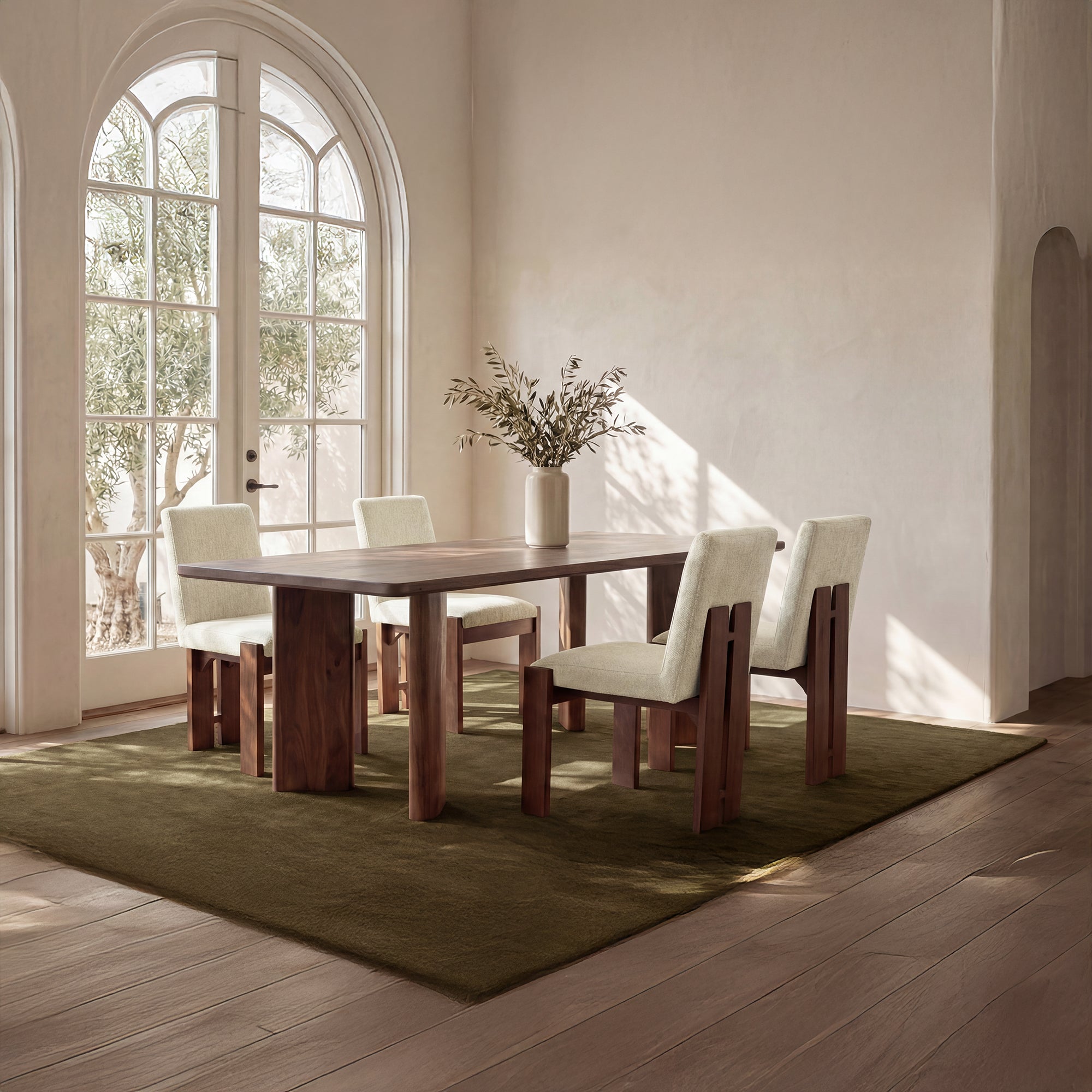 Mia Dining Chair Beige-Set of Two by Moe's Home Collection - view 2