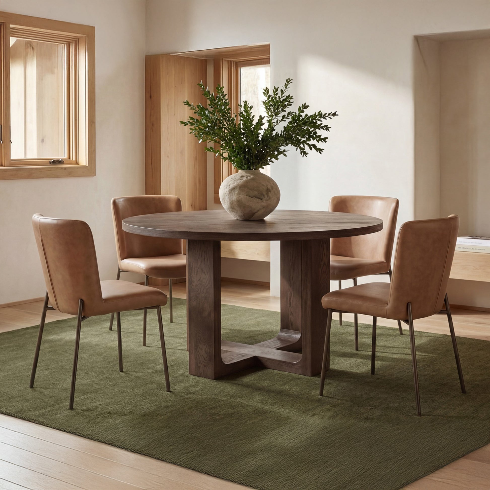 Hayes Dining Table Rustic Brown by Moe's Home Collection - view 2