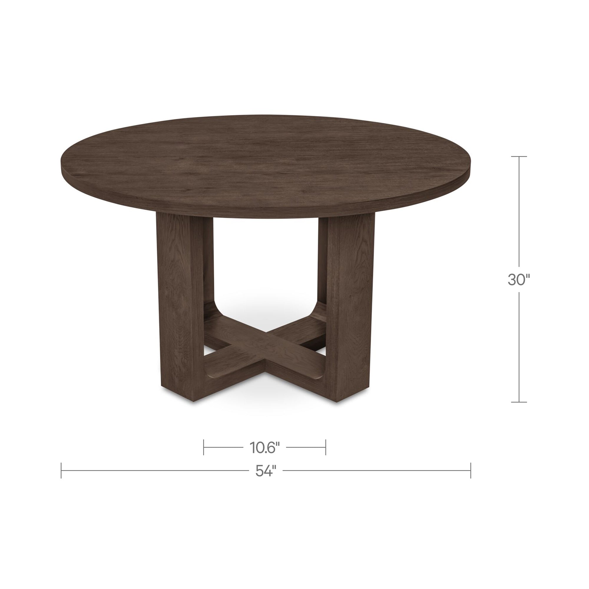 Hayes Dining Table Rustic Brown by Moe's Home Collection - view 3