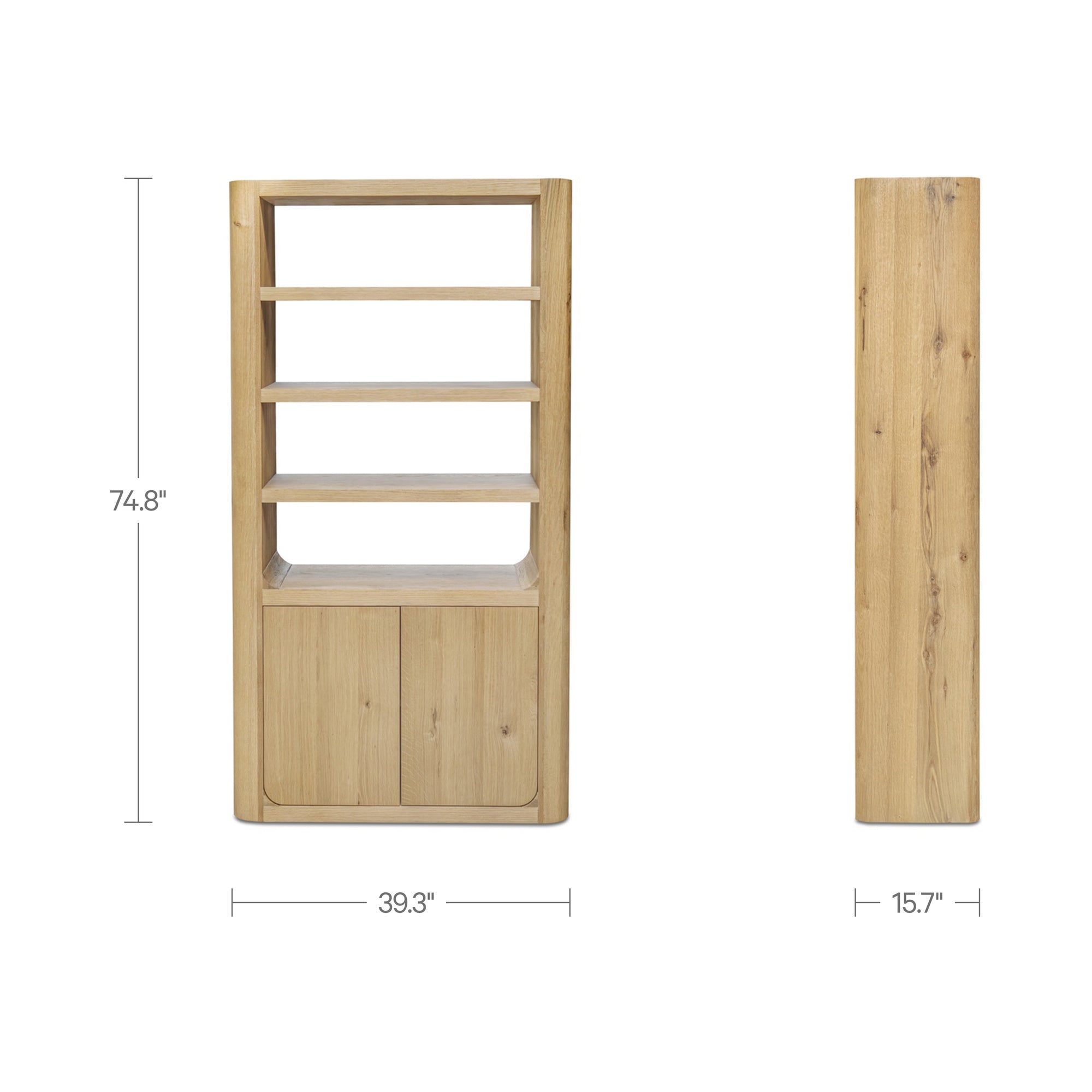 Blake Tall Cabinet Rustic Oak by Moe's Home Collection - view 3