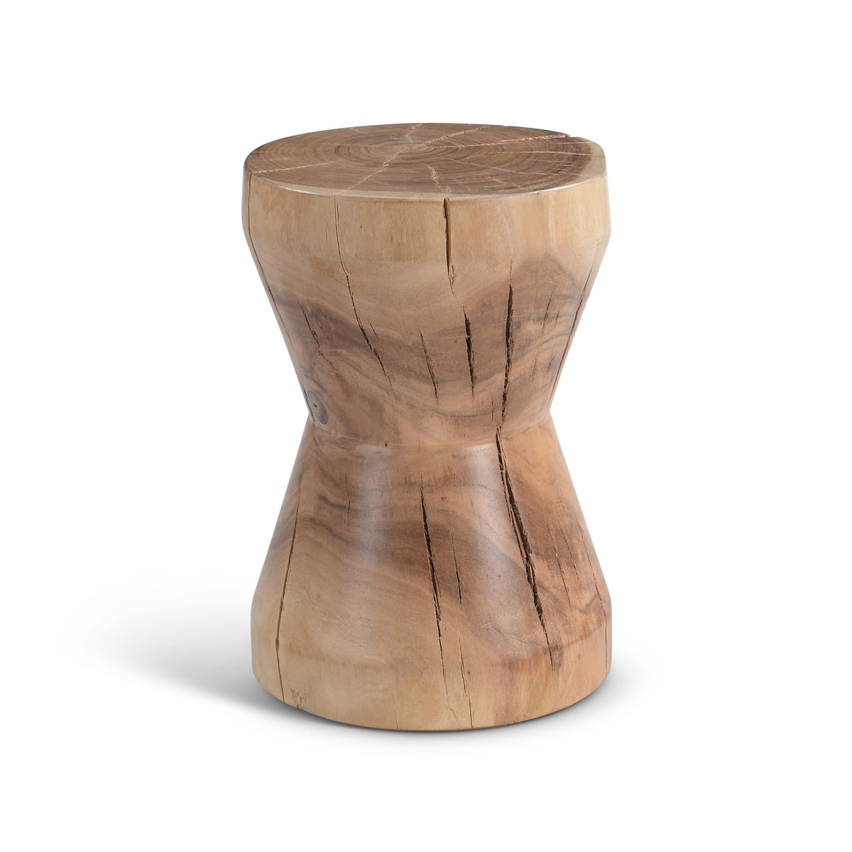 Patcharee End Table Natural Wood by Urbia - front view