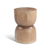 Pensri End Table Natural Wood by Urbia - front view