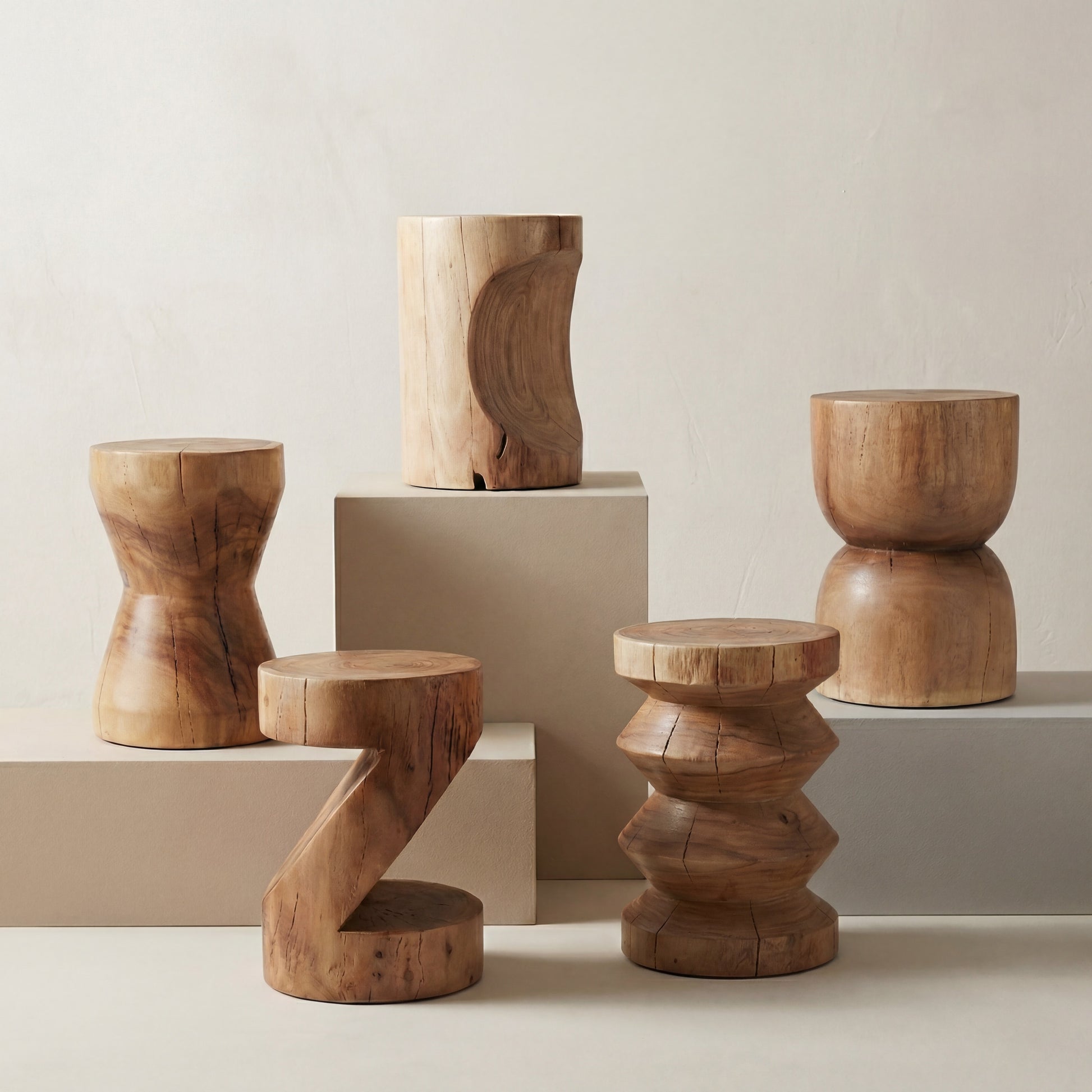 Pensri End Table Natural Wood by Urbia - styled room view