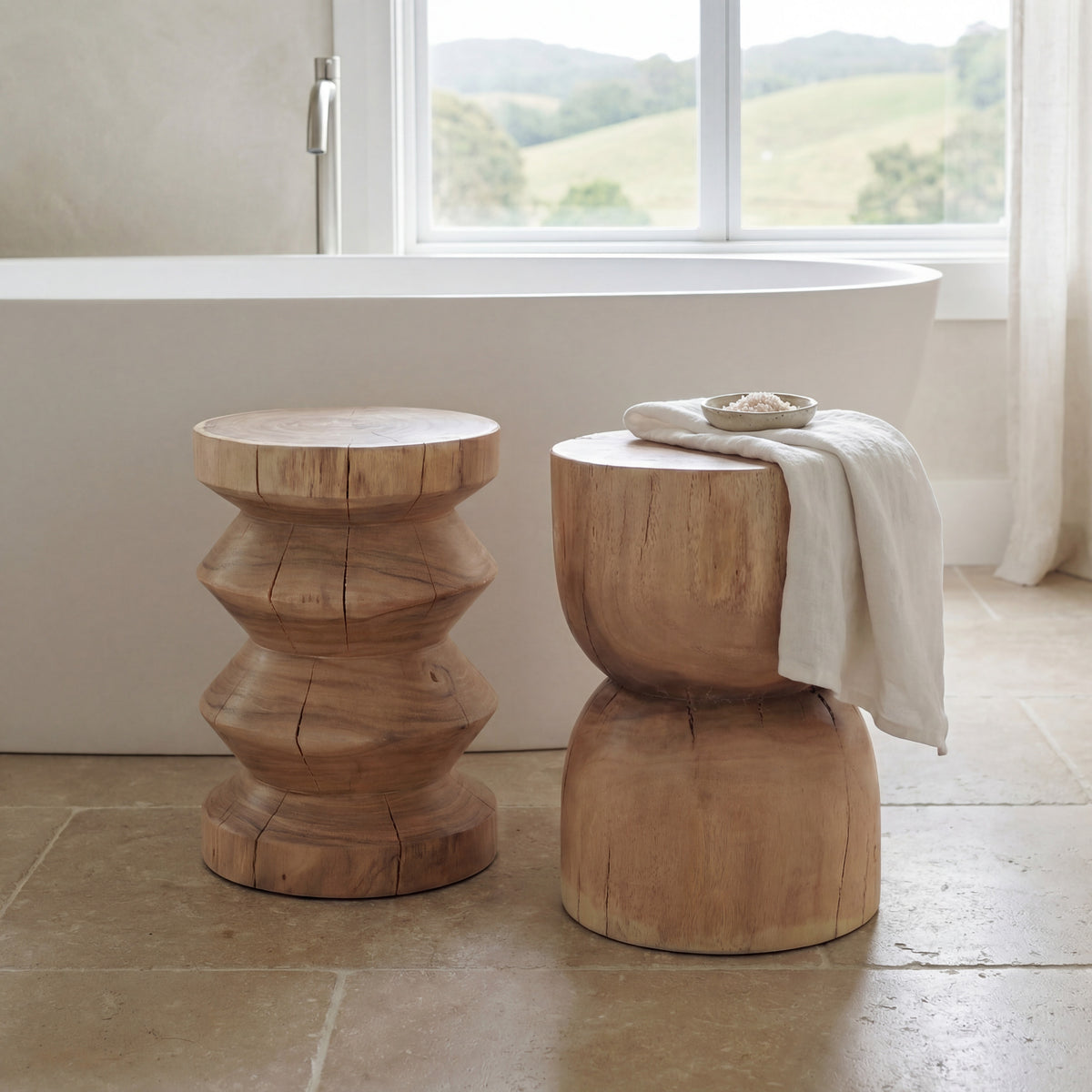 Pensri End Table Natural Wood by Urbia - alternate styled room view