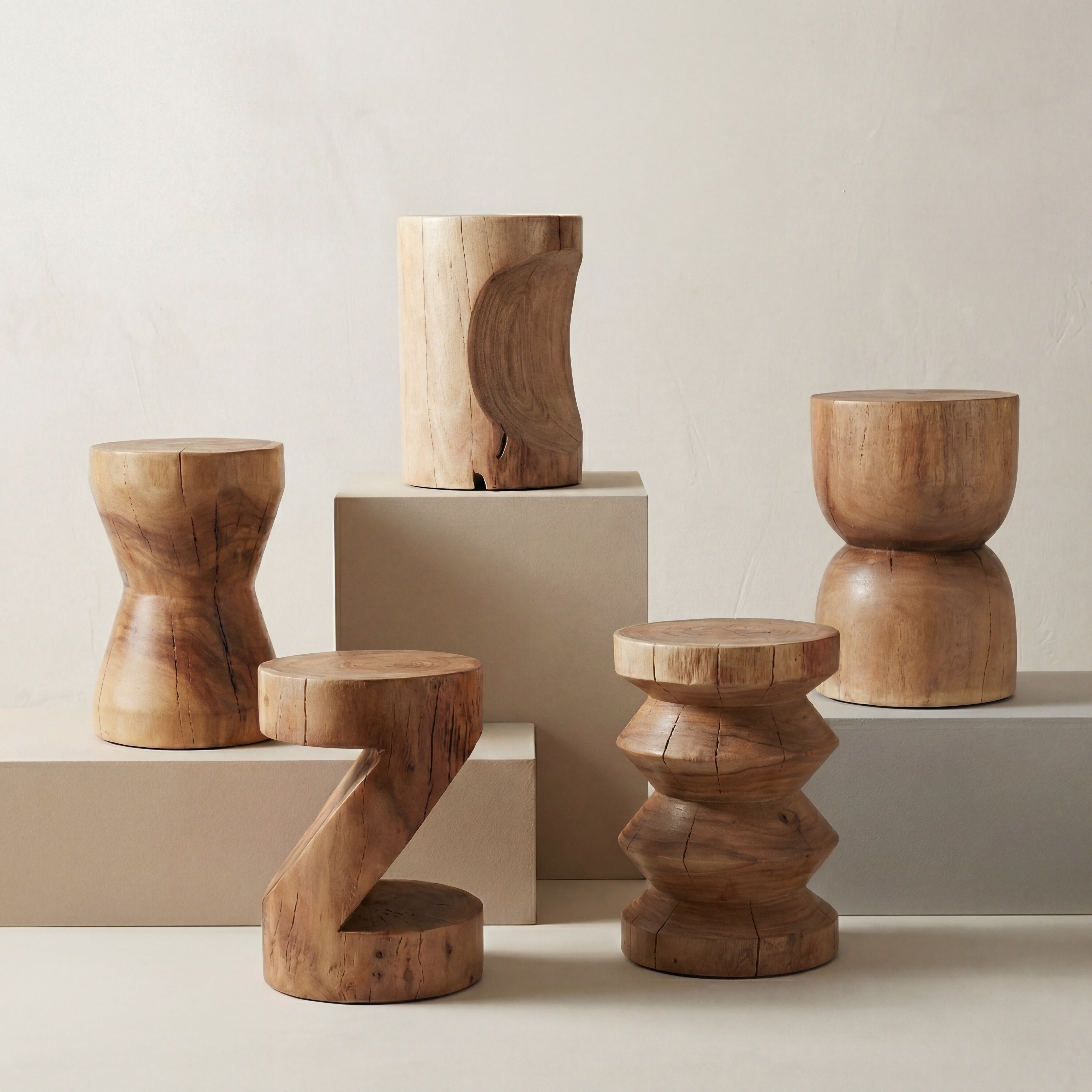 Asnee End Table Natural Wood by Urbia - styled room view