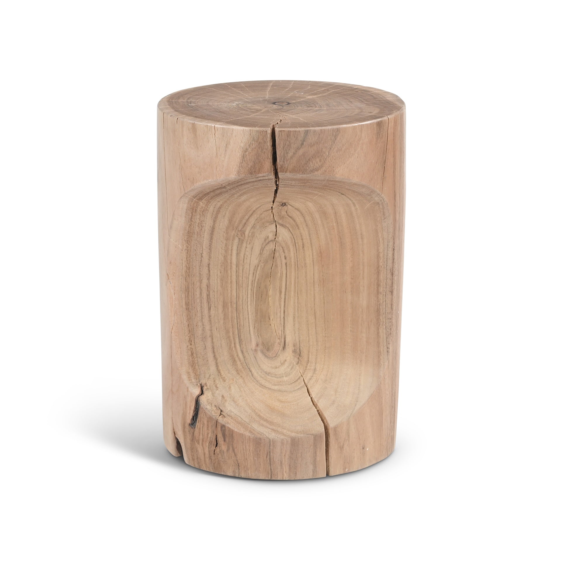 Prisana Accent Stool Natural Wood by Urbia