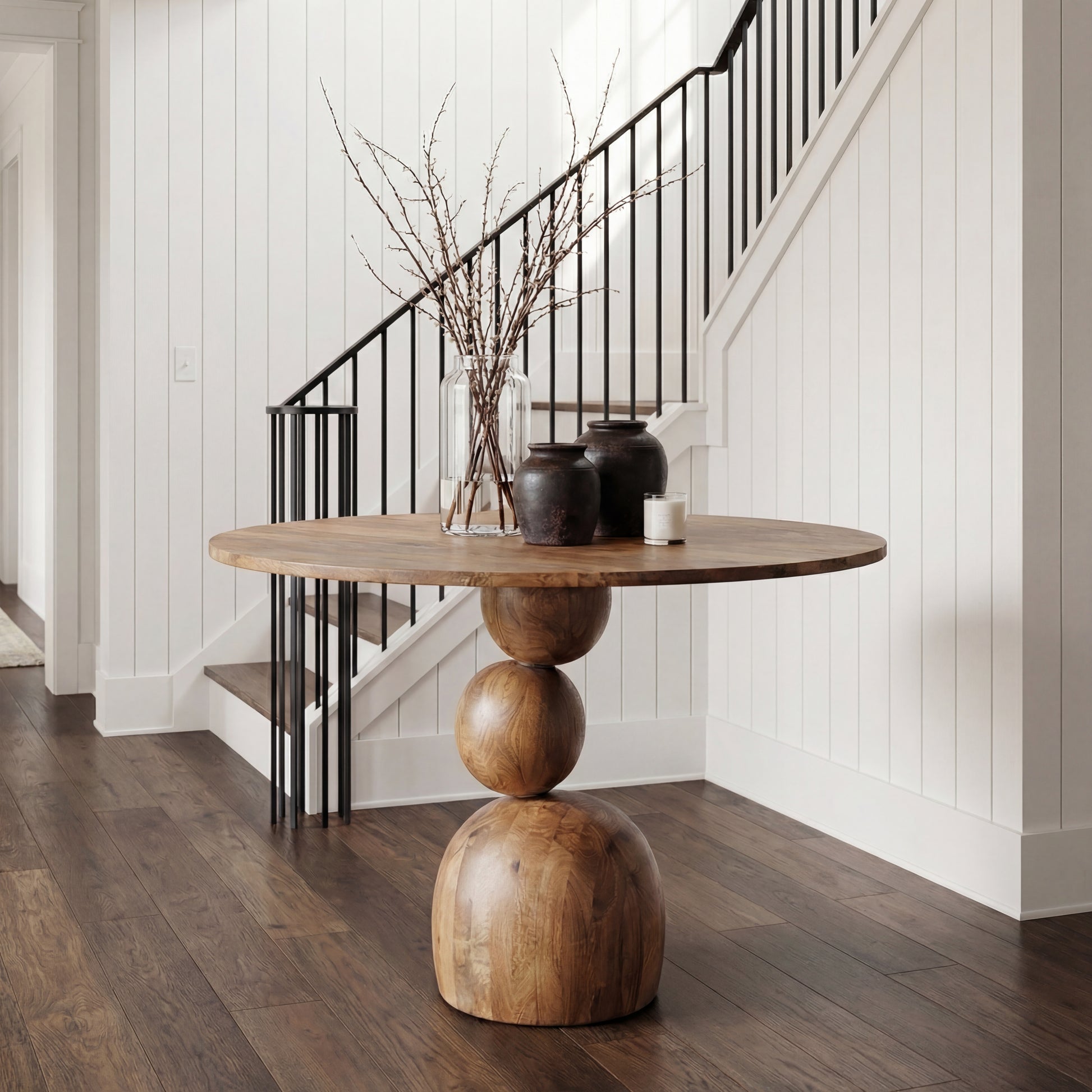 Naksu Round Dining Table Natural by Urbia