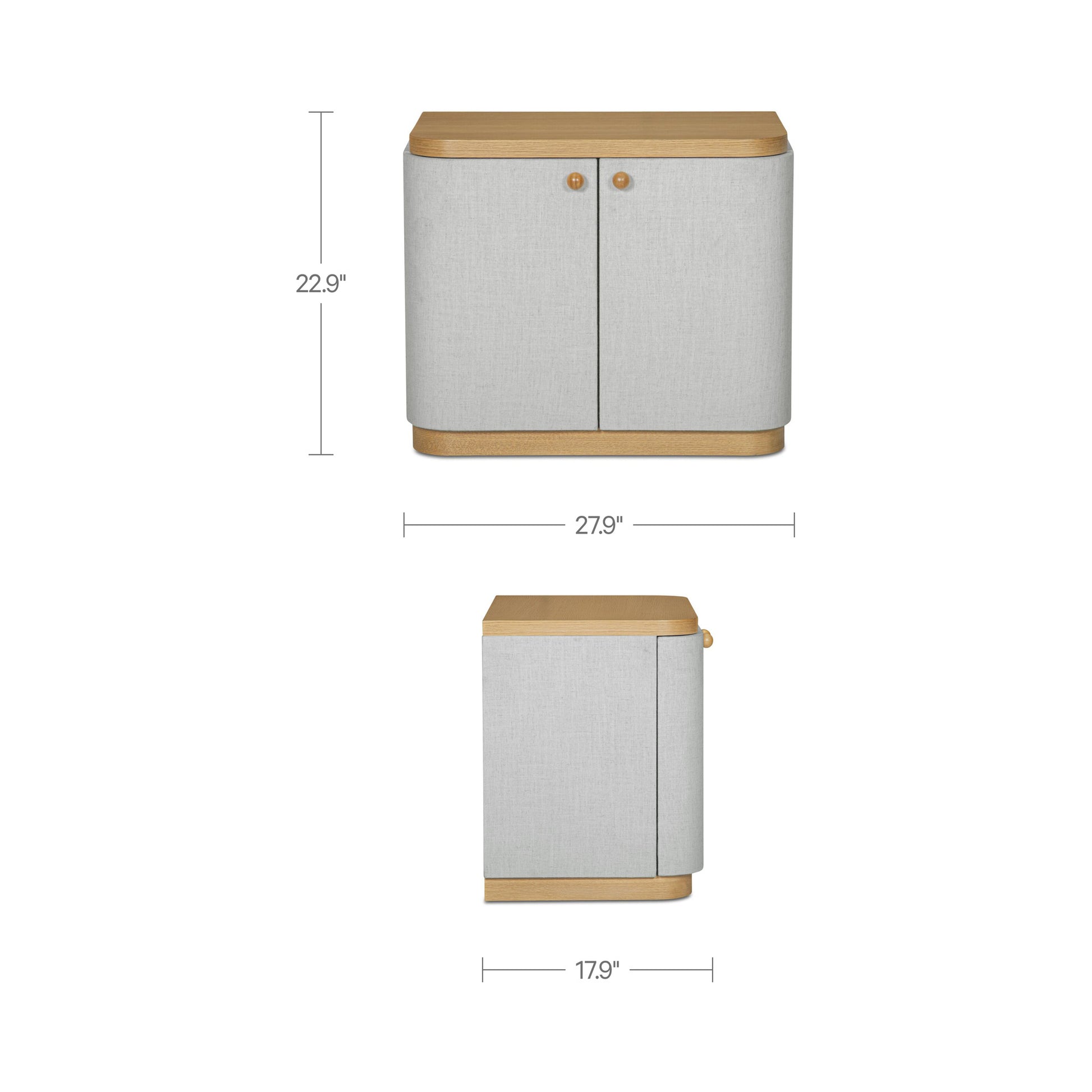 Simone Nightstand Cream by Moe's Home Collection - view 3