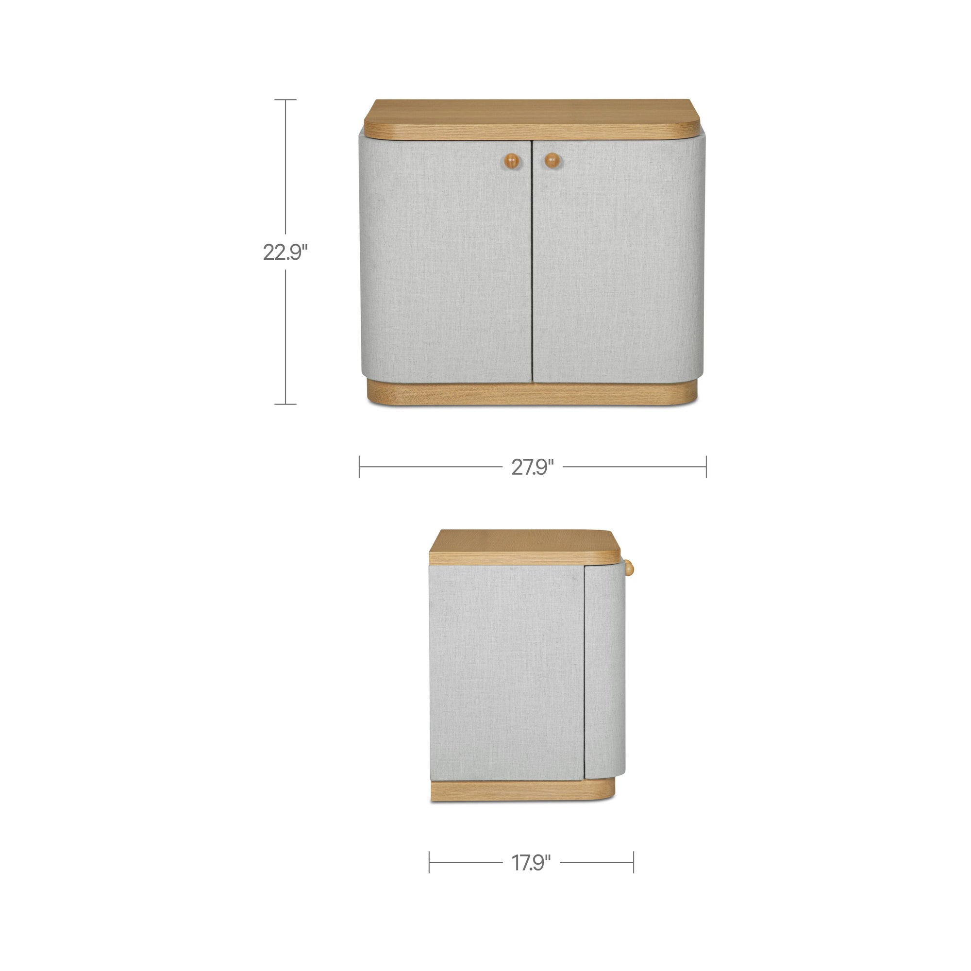 Simone Nightstand Cream by Moe's Home Collection - view 3