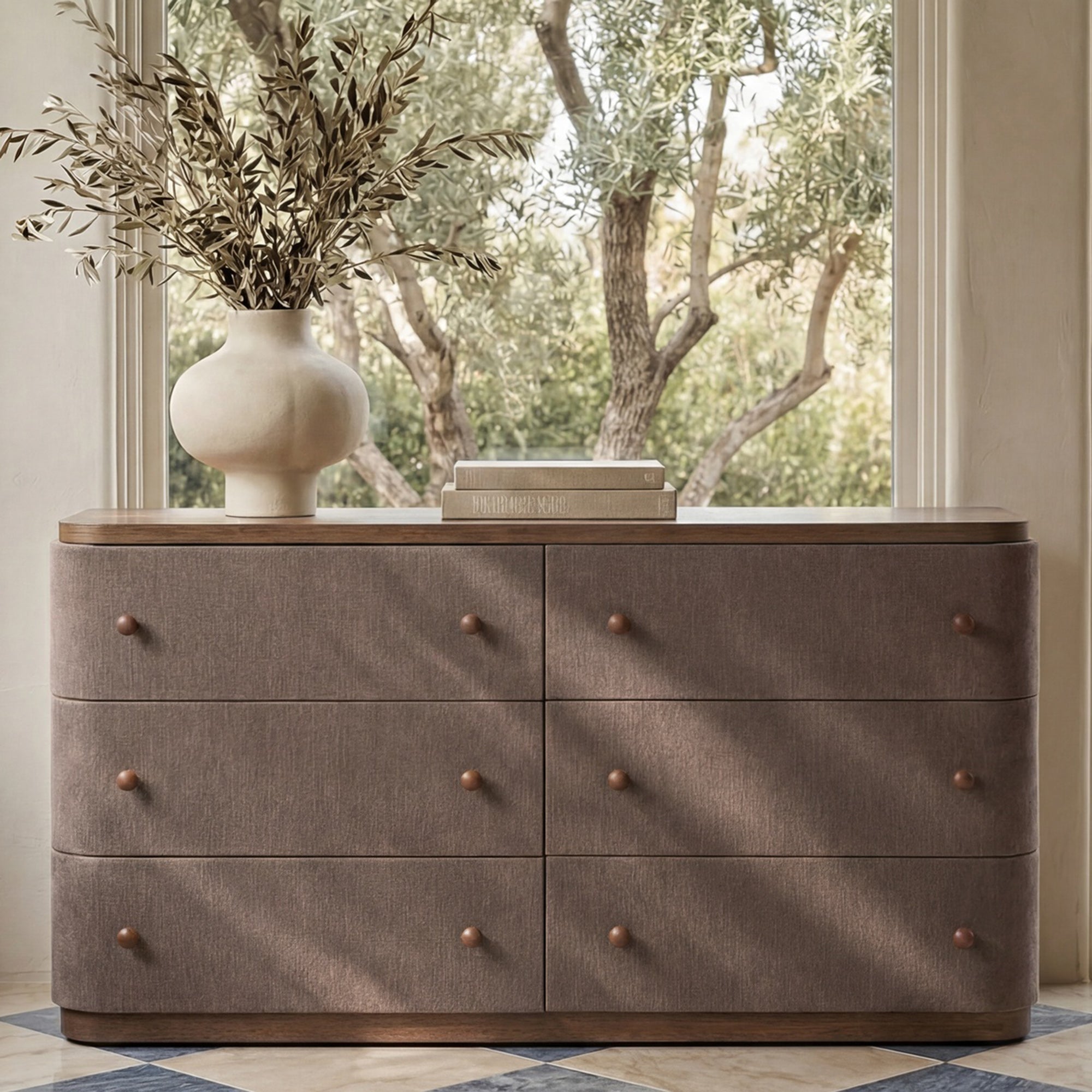 Simone 6 Drawer Dresser Brown by Moe's Home Collection - view 2