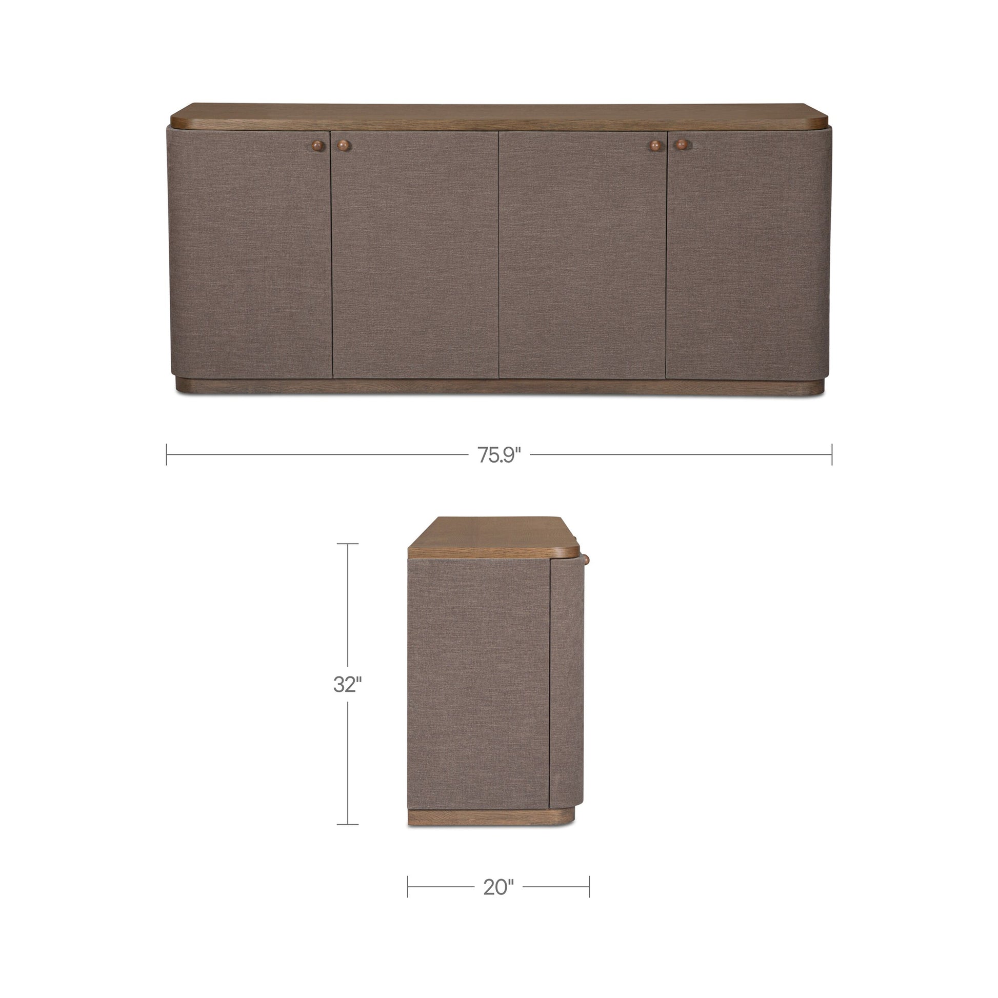Simone Sideboard Brown by Moe's Home Collection - view 3