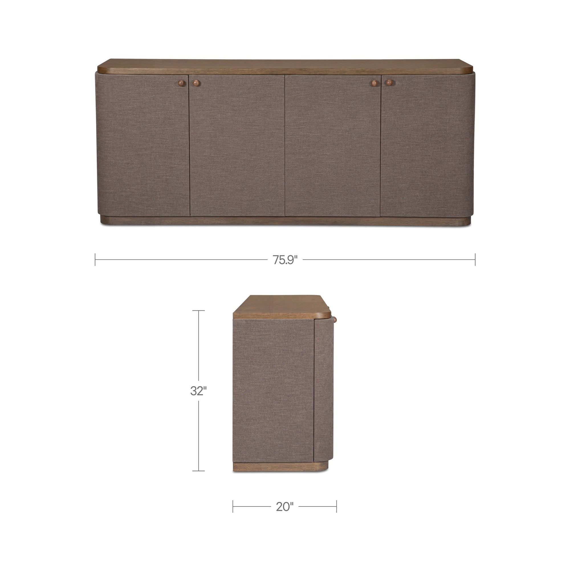 Simone Sideboard Brown by Moe's Home Collection - view 3