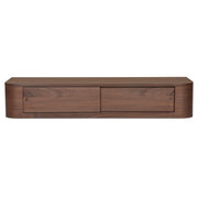 Round Off Floating Console Table Walnut by Moe's Home Collection
