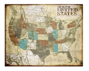 Vintage U.S Map