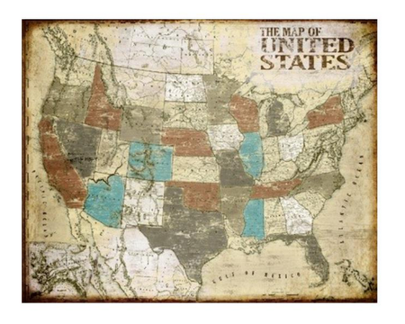 Vintage U.S Map