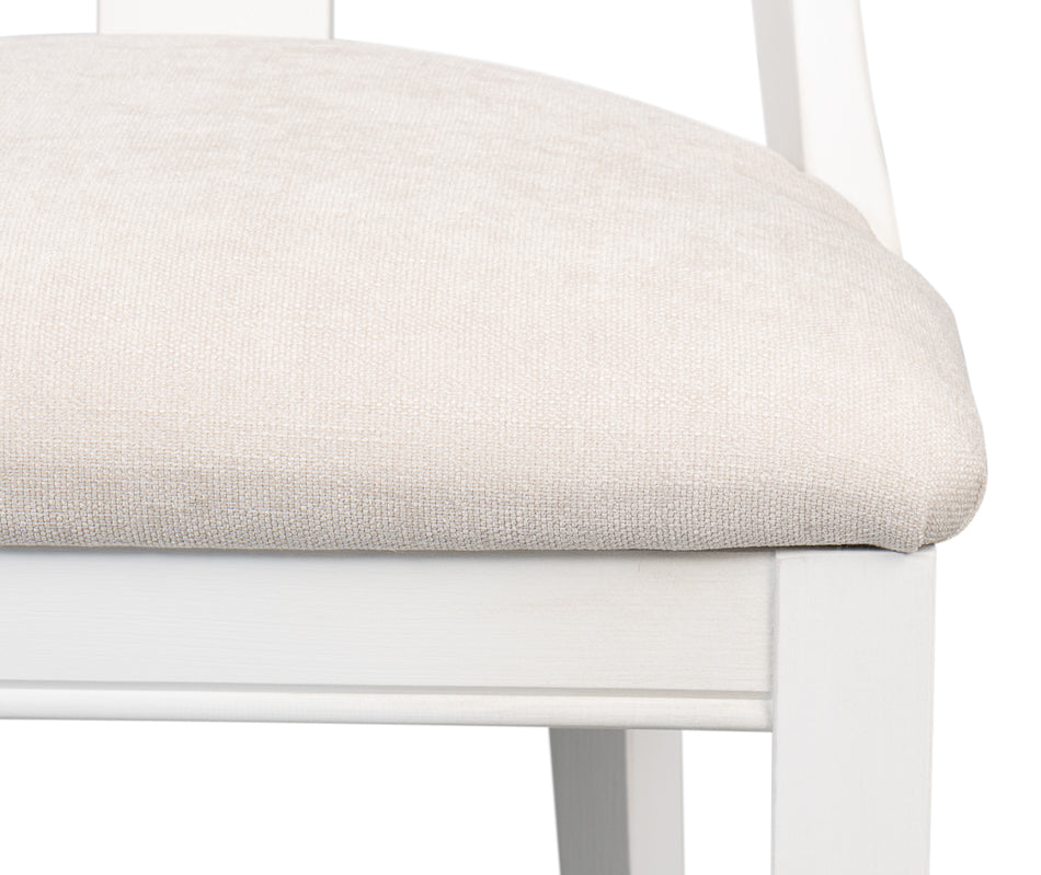 Deco Side Chair,Cortina White,Taupe by Sarreid Ltd - view 9