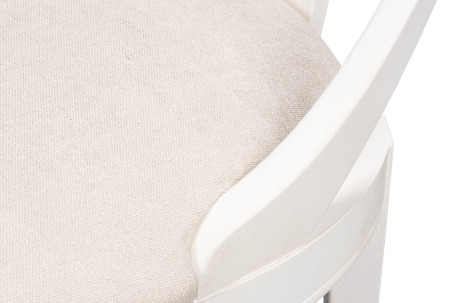 Deco Side Chair,Cortina White,Taupe by Sarreid Ltd - view 10