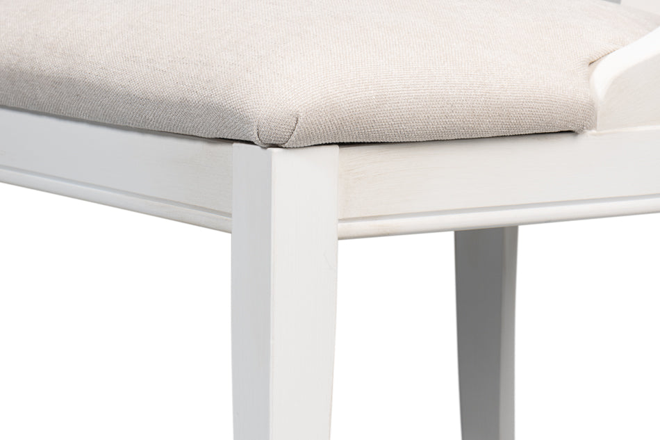 Deco Side Chair,Cortina White,Taupe by Sarreid Ltd - view 11