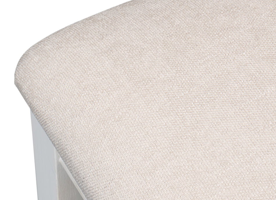 Deco Side Chair,Cortina White,Taupe by Sarreid Ltd - view 6