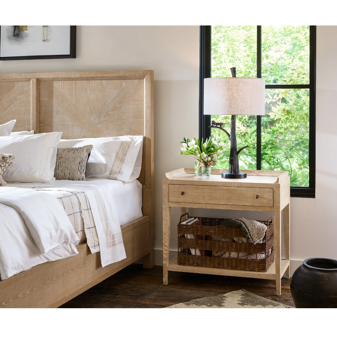 Universal Modern Farmhouse Oak Rylie Nightstand