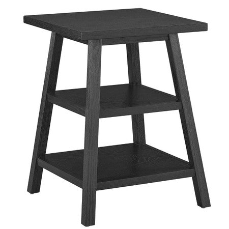 Modern Farmhouse Square Finish Charcoal End Table
