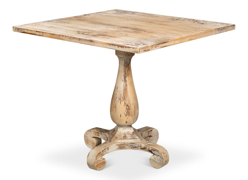 Bistro Table, Antique Oak by Sarreid Ltd - view 4
